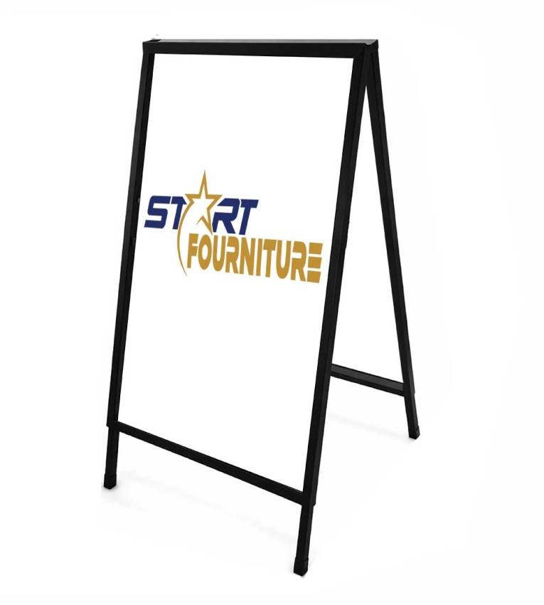 Stop trottoir 106*61cm, publicitaire extérieur en structure métallique